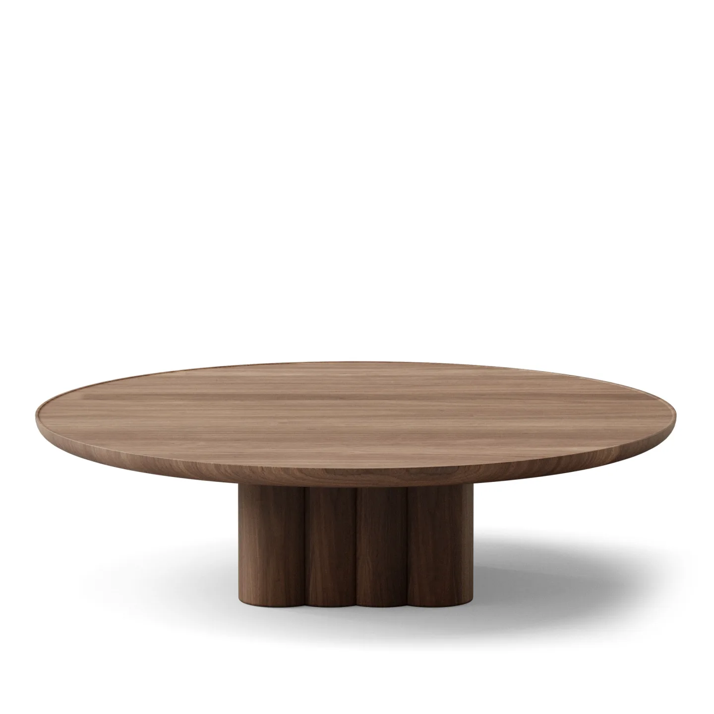 Dk3 - Plush Coffee Table Round Ø110 x H29 cm Walnut - oil - Soffbord - Jacob Plejdrup - Brun