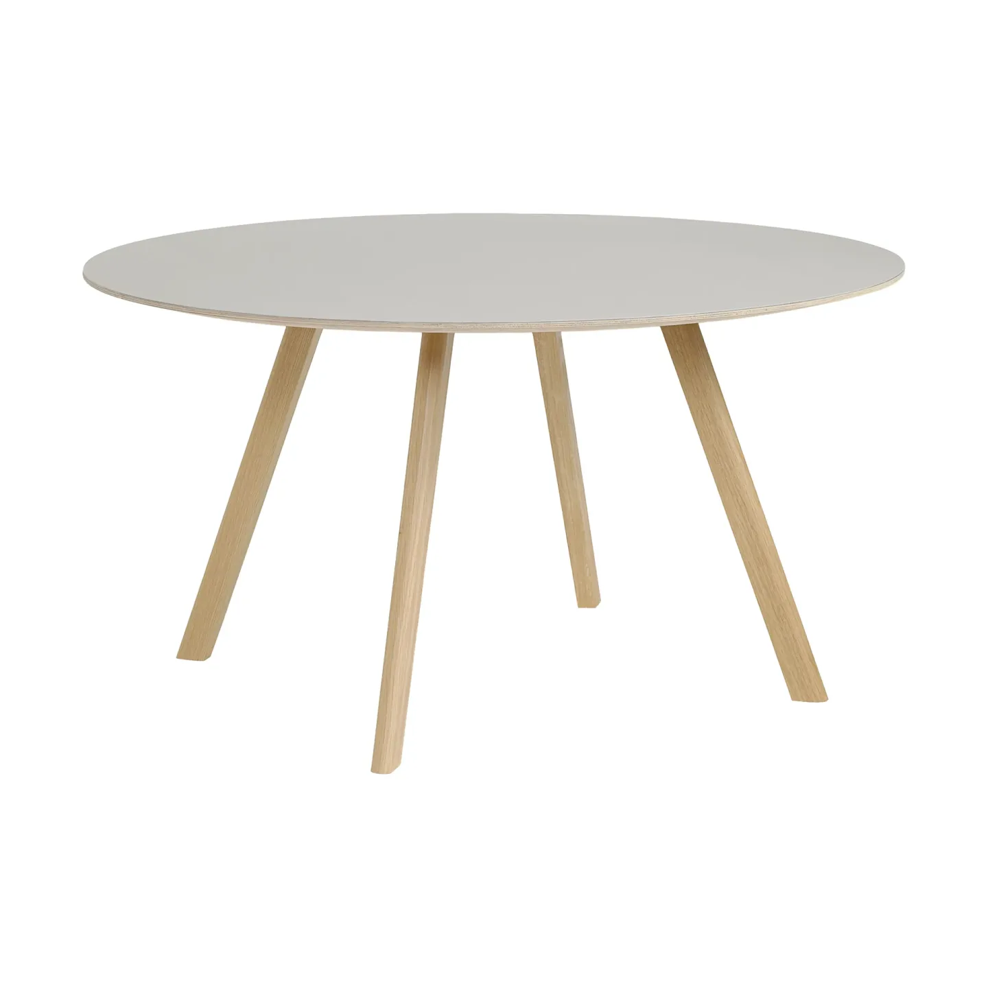 HAY CPH25 2.0 Esstisch Ø140 cm Off white linoleum-lacq. oak