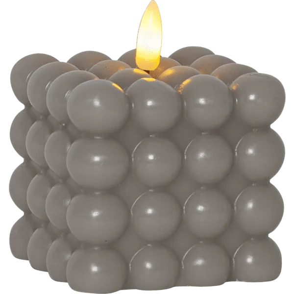 Star Trading - LED Blockljus Flamme Dot - Batteriljus - Grå