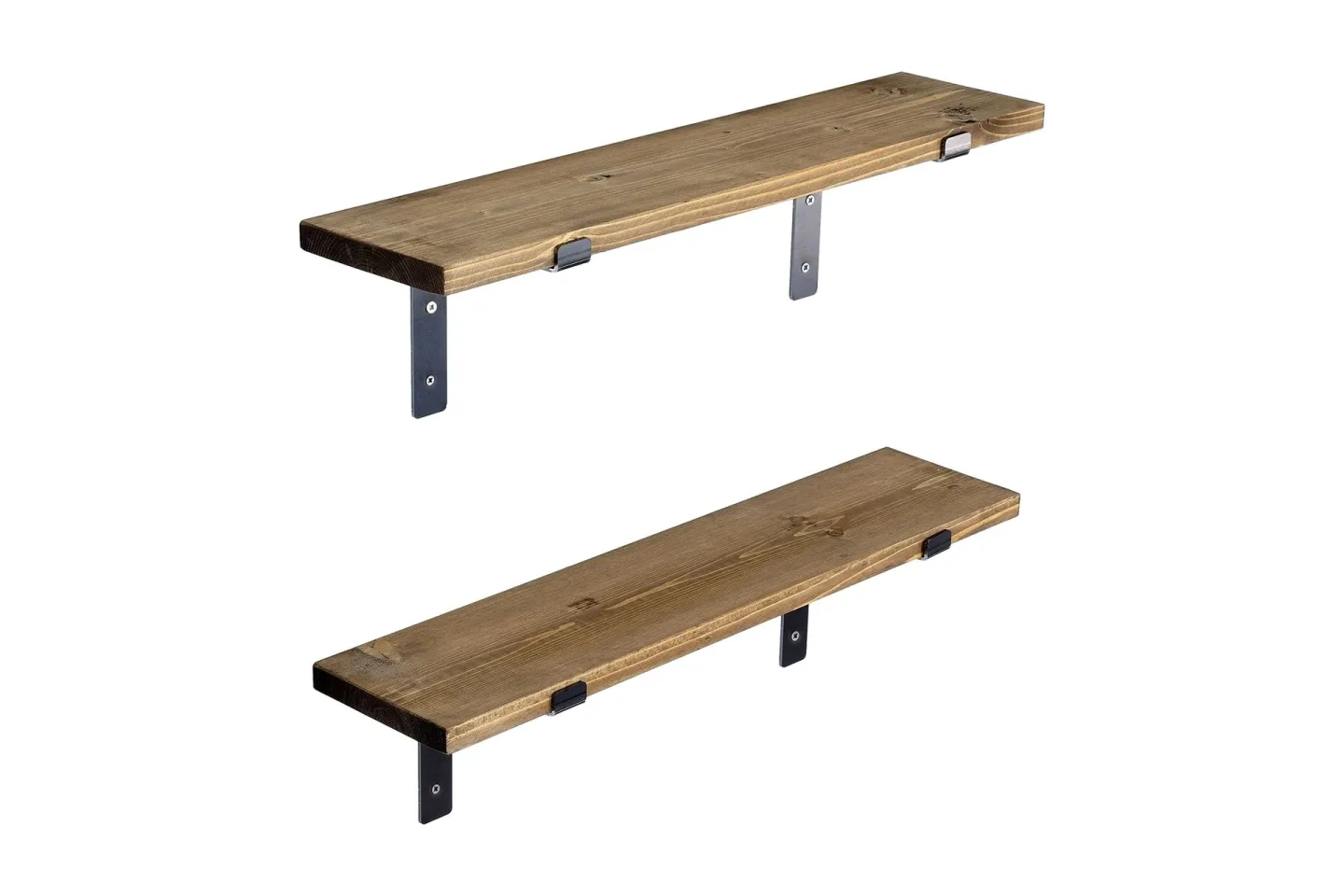 Bogel Vägghylla 60 cm - Svart/Valnöt