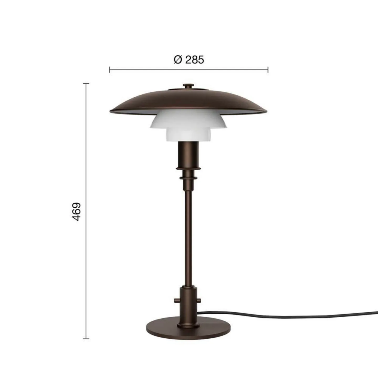 PH 3/2 Tischleuchte Aged Brass/Opal Glass - Louis Poulsen - Wohnzimmer