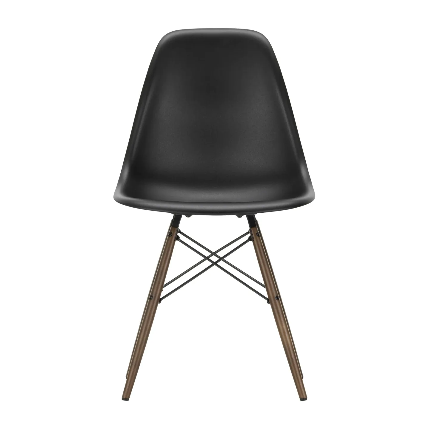 Vitra Eames Plastic Side Chair RE DSW stol 12 deep black-dark maple