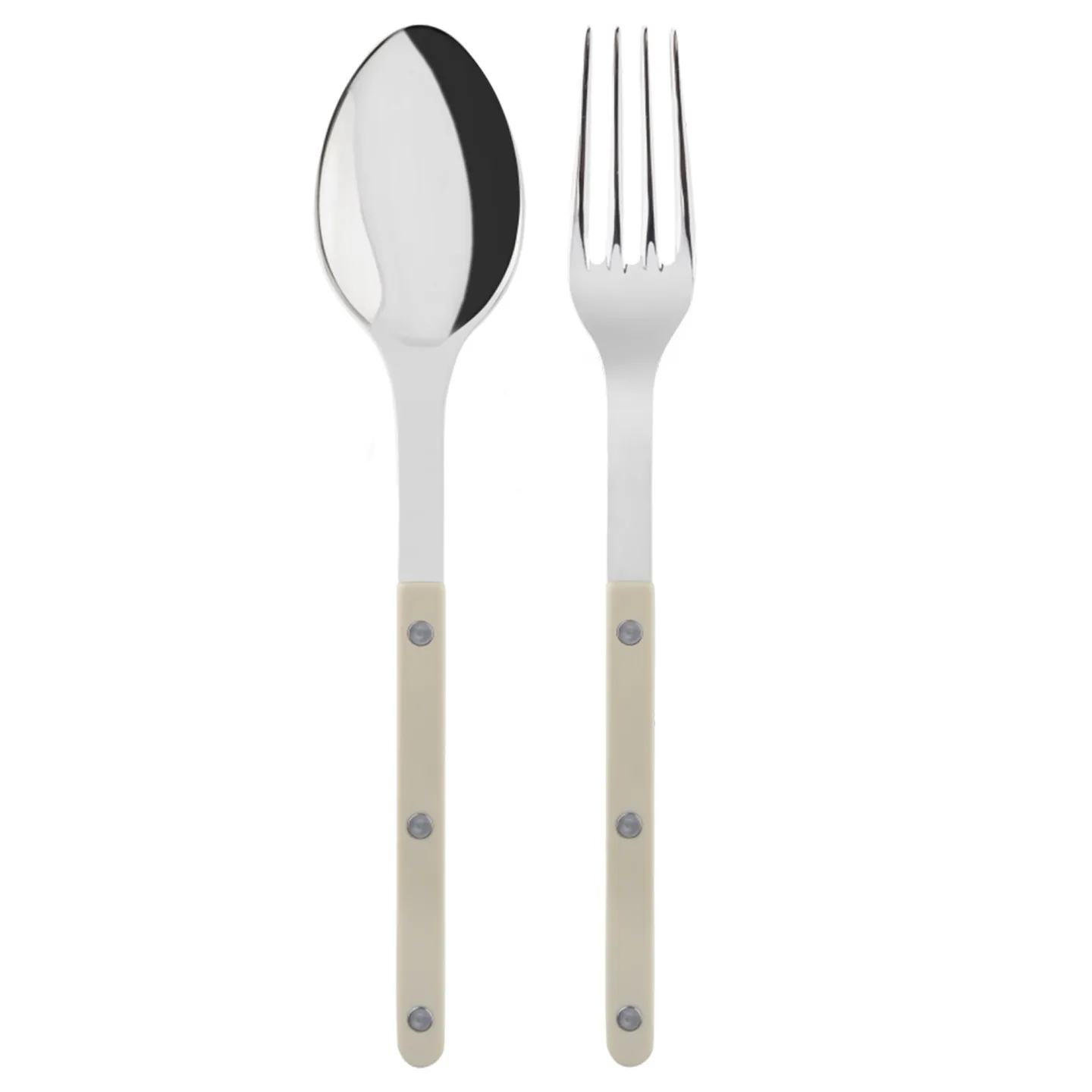 Sabre Paris - Bistrot Serving Set Solid - Light Kaki - Serveringsbestick