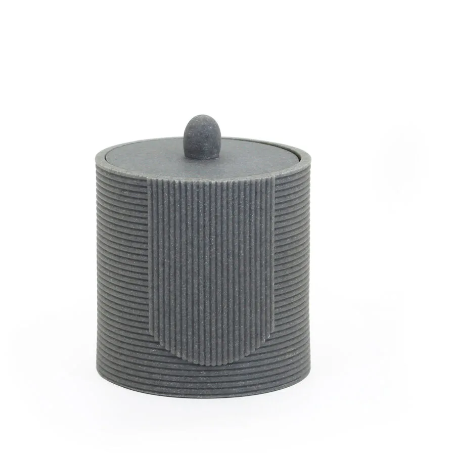 Wattepadspender Rio grau Polyresin B 9.6 cm