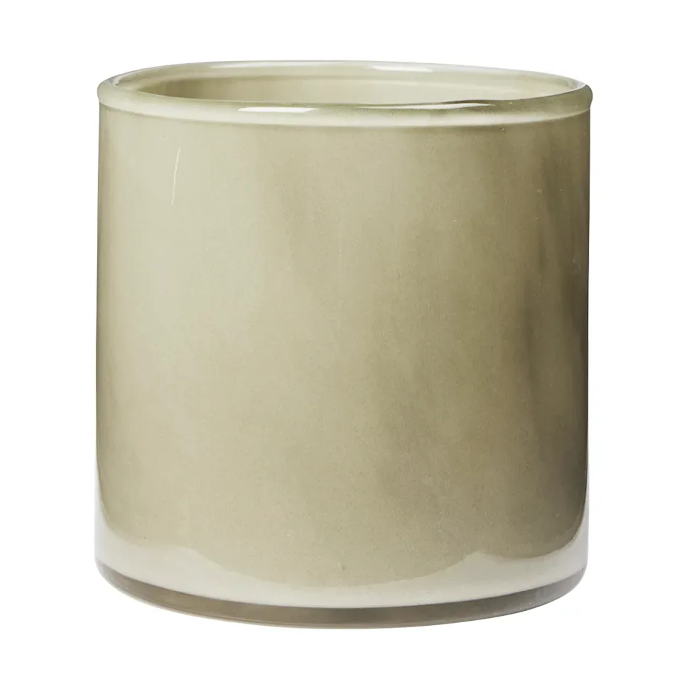 Broste Copenhagen Solai Hurricane Kerzenlicht Light Green, Ø10 cm