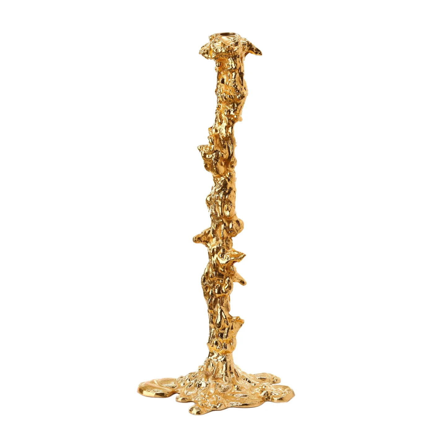 Drip ljusstake guld