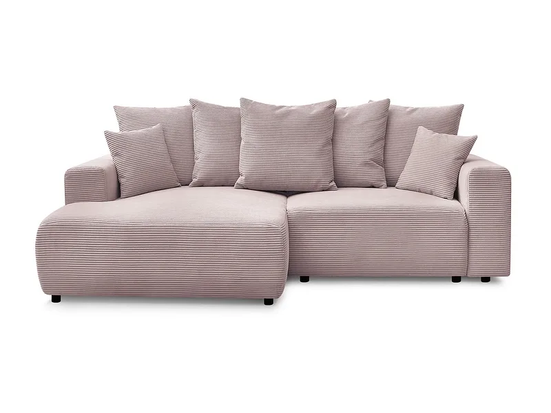 Ecksofa BOBOCHIC ATILLA Cord-Stoff rosa