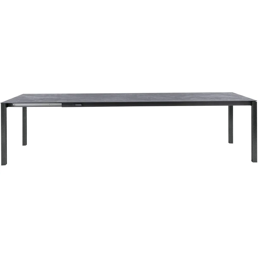 Gartentisch ausziehbar Campo Grande Keramik Ocean black 150x90 cm - Farbe: anthrazit / Ocean black - Material: Keramik/Stahl - Möbel Konfigurator: