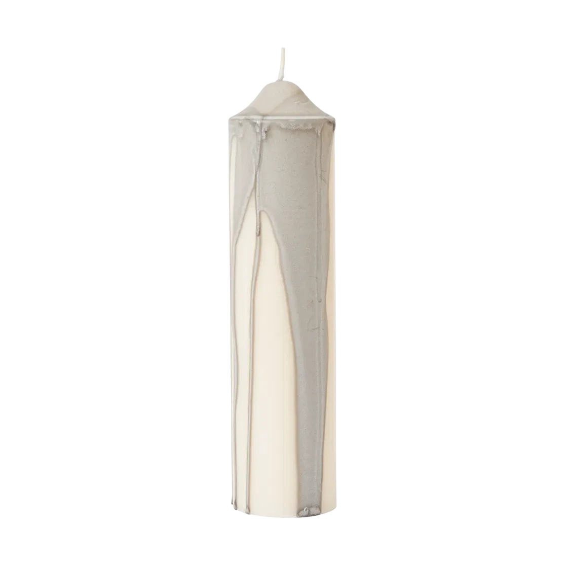Ferm Living Dryp Blockkerze Warm Grey, 20 cm