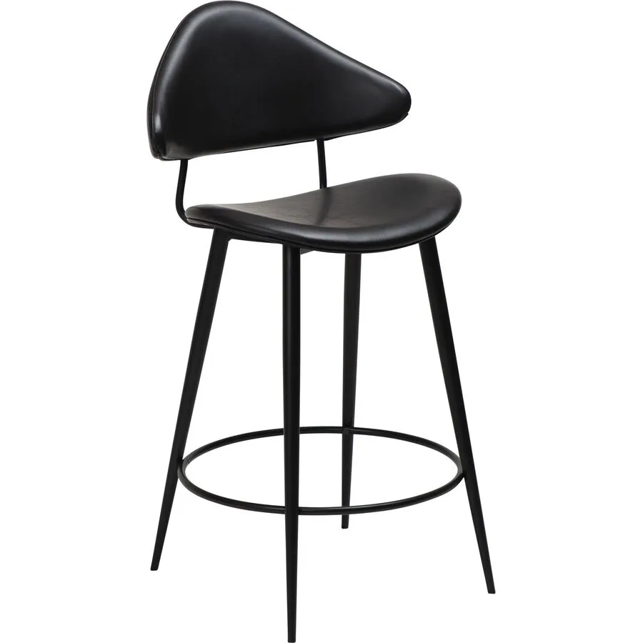 DAN-FORM Barhocker 2er-Set Napoleon black Kunstleder, Metall H 99 cm