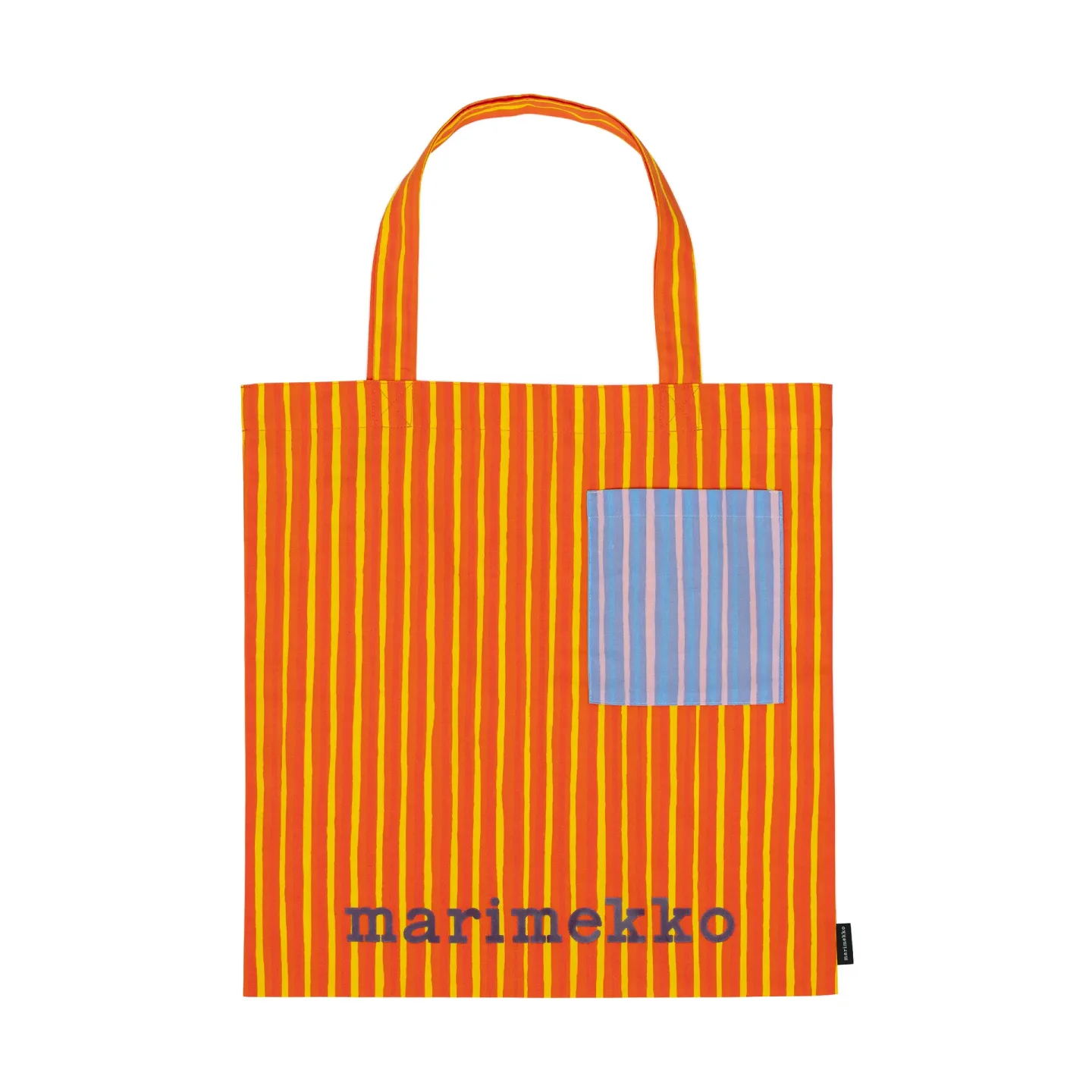 Marimekko Piccolo Stoffbeutel Orange, mit Tasche, 43x44