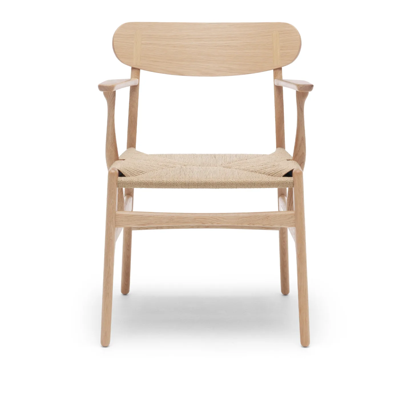 Carl Hansen - CH26, Vitoljad Ek, Naturflätat papperssnöre - Matstolar - Hans J. Wegner - Träfärgad - Trä