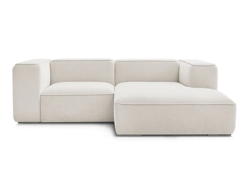 Ecksofa BOBOCHIC ZEPHYR Stoff mit Textur weiss