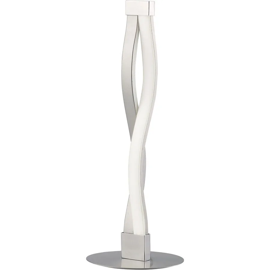 Tischlampe Kaleb Silber/Grau 15 cm 39.7 cm - Farbe: Silber/chrom - Material: Metall/Aluminium/Acrylglas - LED - LED Energiesparlampen