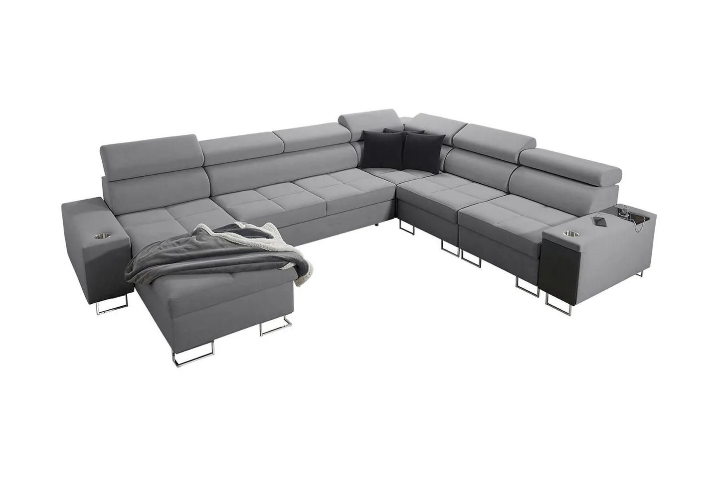 Morenia 4-sits Hörnbäddsoffa Vänster - Ljusgrå
