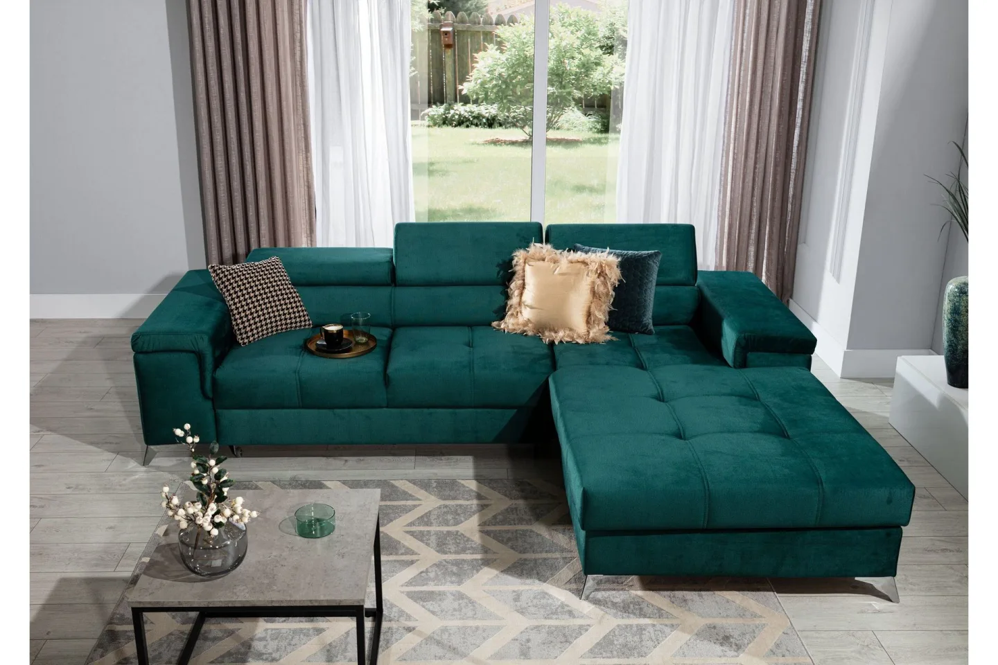 Ricardone 3-sits Bäddsoffa m. Divan - Grön