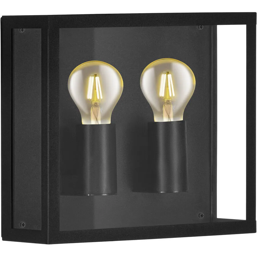 Eglo Wandlampe aussen Alamonte 1 Schwarz Stahl 26 cm
