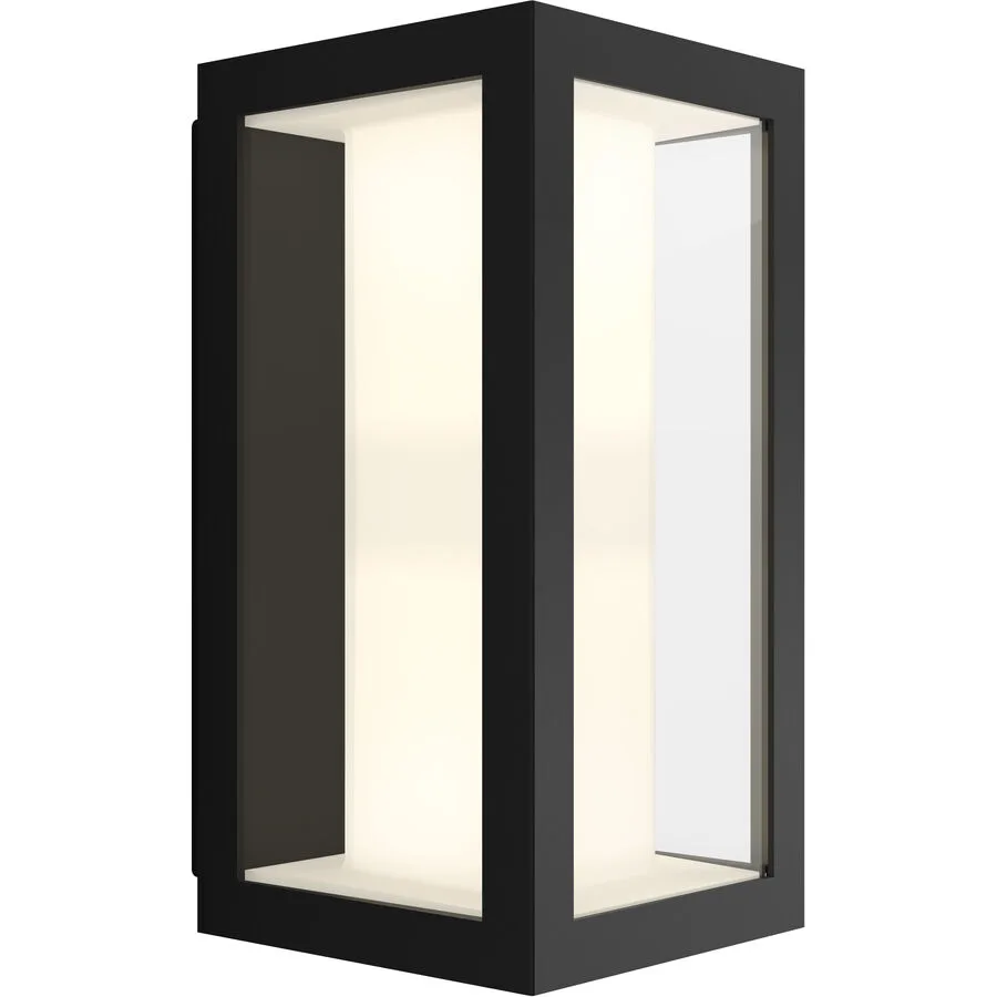 Impress Außenwandleuchte, RGBW, IP44, smart - Philips Hue - Modern - Metall - Eckig