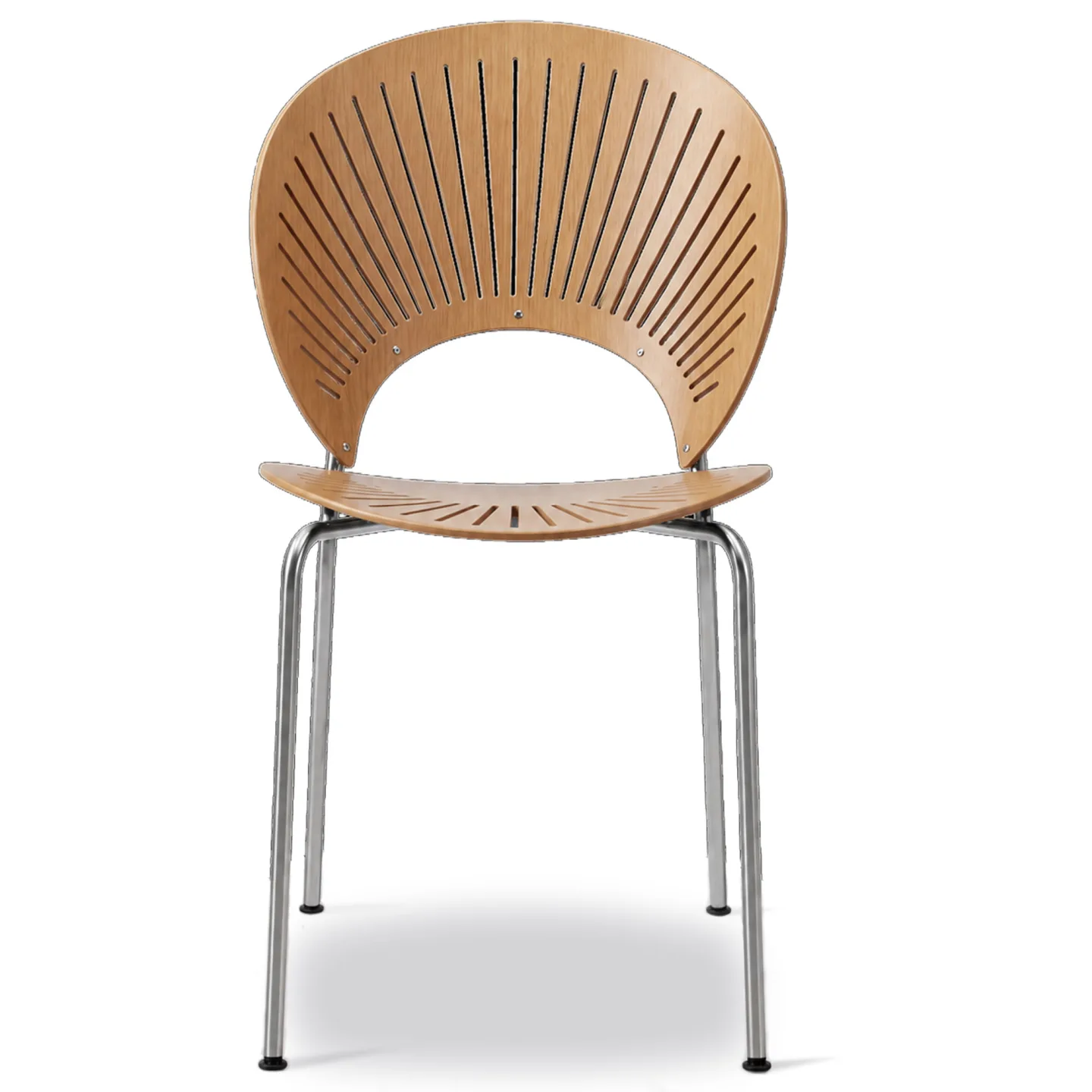 Fredericia Furniture - Trinidad stol krom / oljad ek - Matstolar - Nanna Ditzel - Brun - Trä