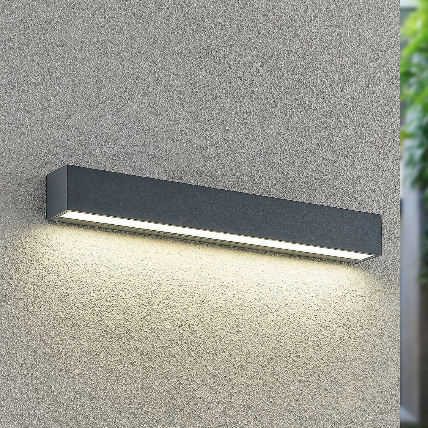 Lengo udendørs LED-væglampe, nedadrettet, L50, CCT, grafit – Arcchio - Altan - Moderne - Aluminium - Kantet
