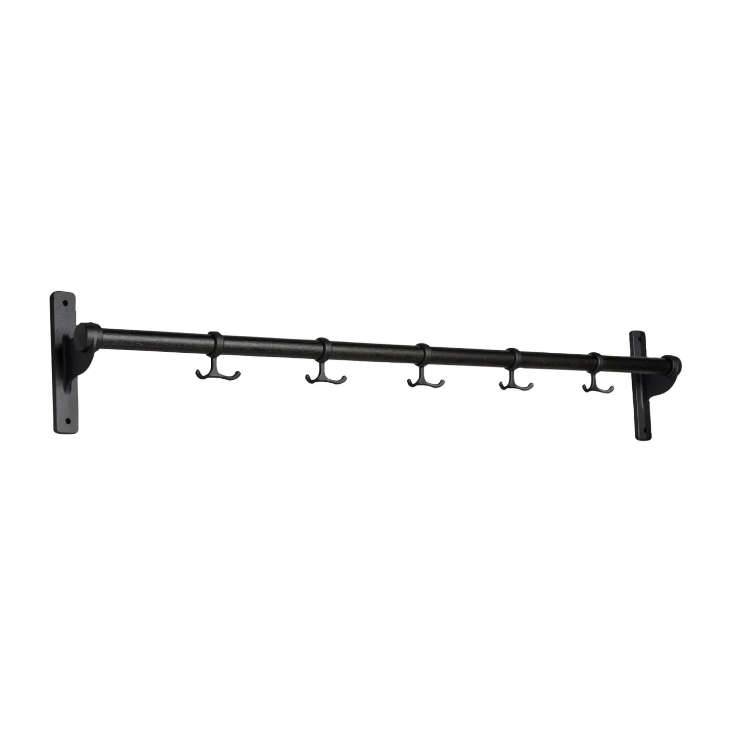Essem Design Nostalgi Hakenliste 100 cm Eiche schwarz gebeizt-schwarz