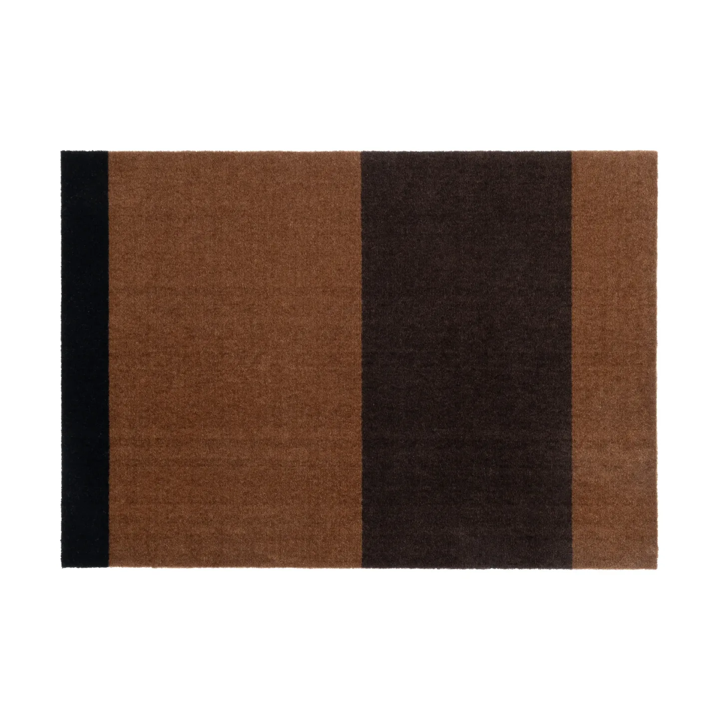 tica copenhagen Stripes gångmatta horisontell Cognac-dark brown-black, 90x130 cm