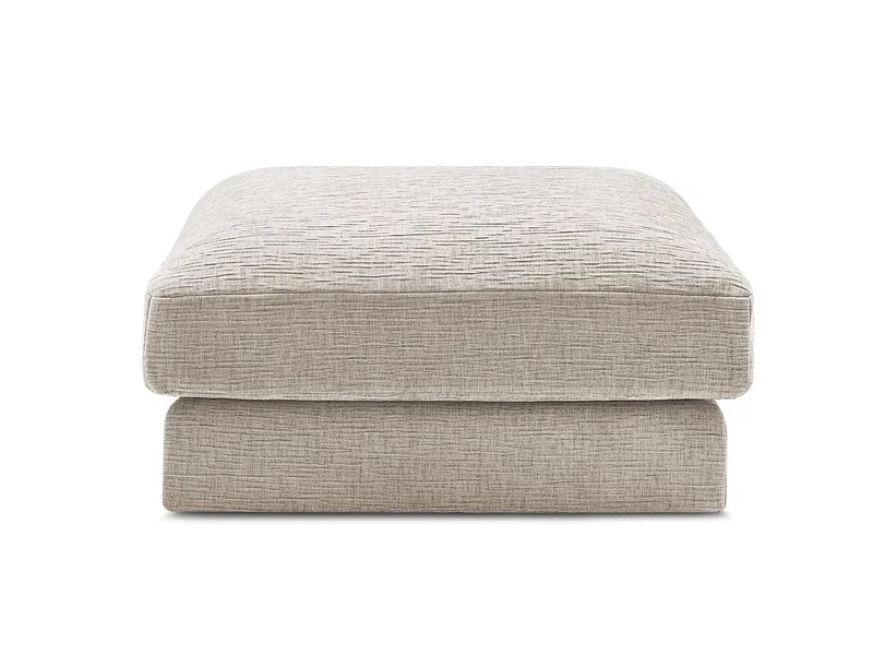Hocker BOBOCHIC LEONARD 86x86x43cm stoff mit textur beige