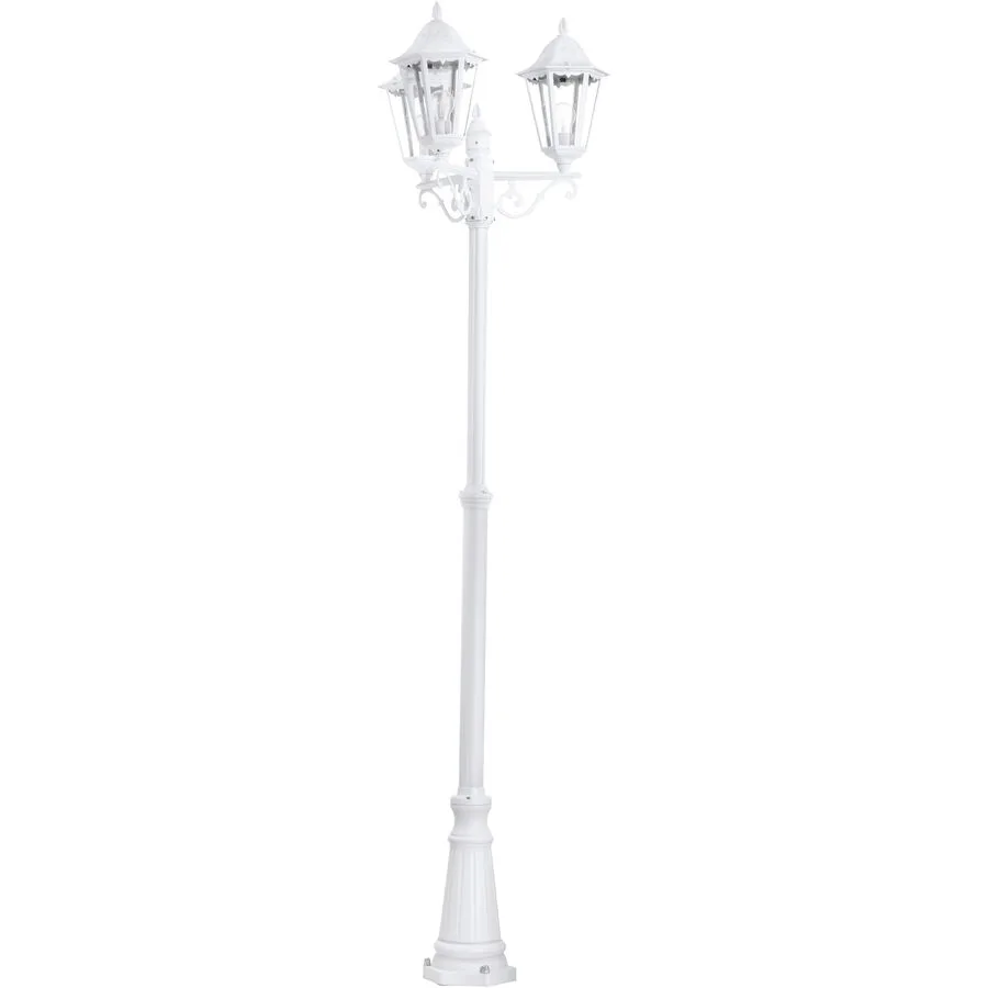 Eglo Stehlampe aussen Navedo Weiss Aluminium 220 cm - Material: Aluguss