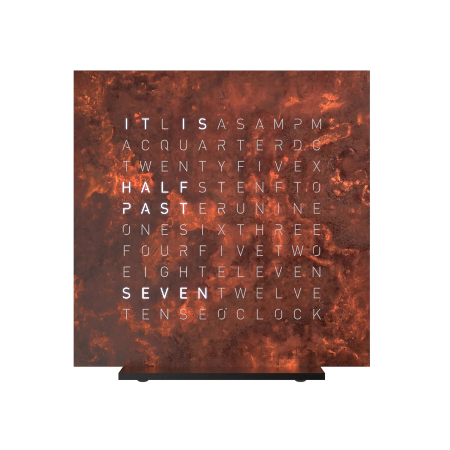 Qlocktwo - Qlocktwo Earth 13,5 Creator's Edition - Rust, EN - Klockor - Biegert & Funk - Brun