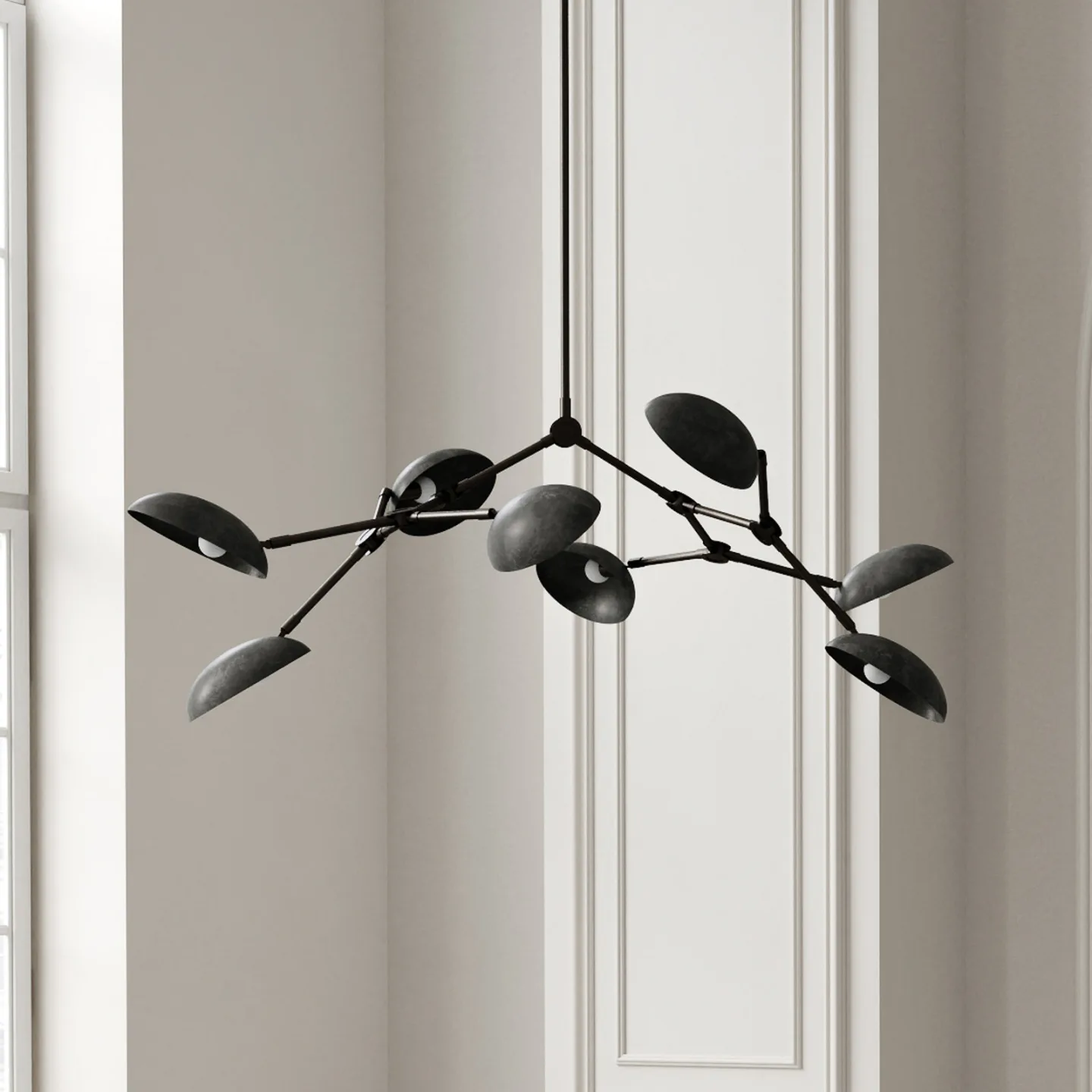 Drop Kronleuchter, dunkelgrau, 85cm, 8-flg. - 101 Copenhagen - Flurbereich - Design - Aluminium - Mehrflammig