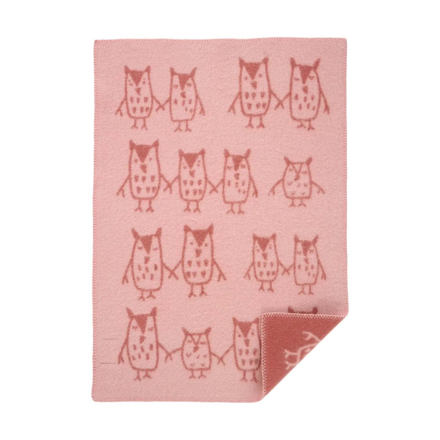 Klippan Yllefabrik Hand in hand Babydecke 65x90 cm Rose brown
