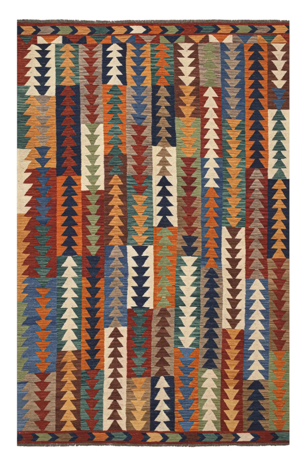 Orientalsk Teppe - Hazara Kelim Hand Woven - 194 x 299 cm (Størrelse: 194 x 299 cm)