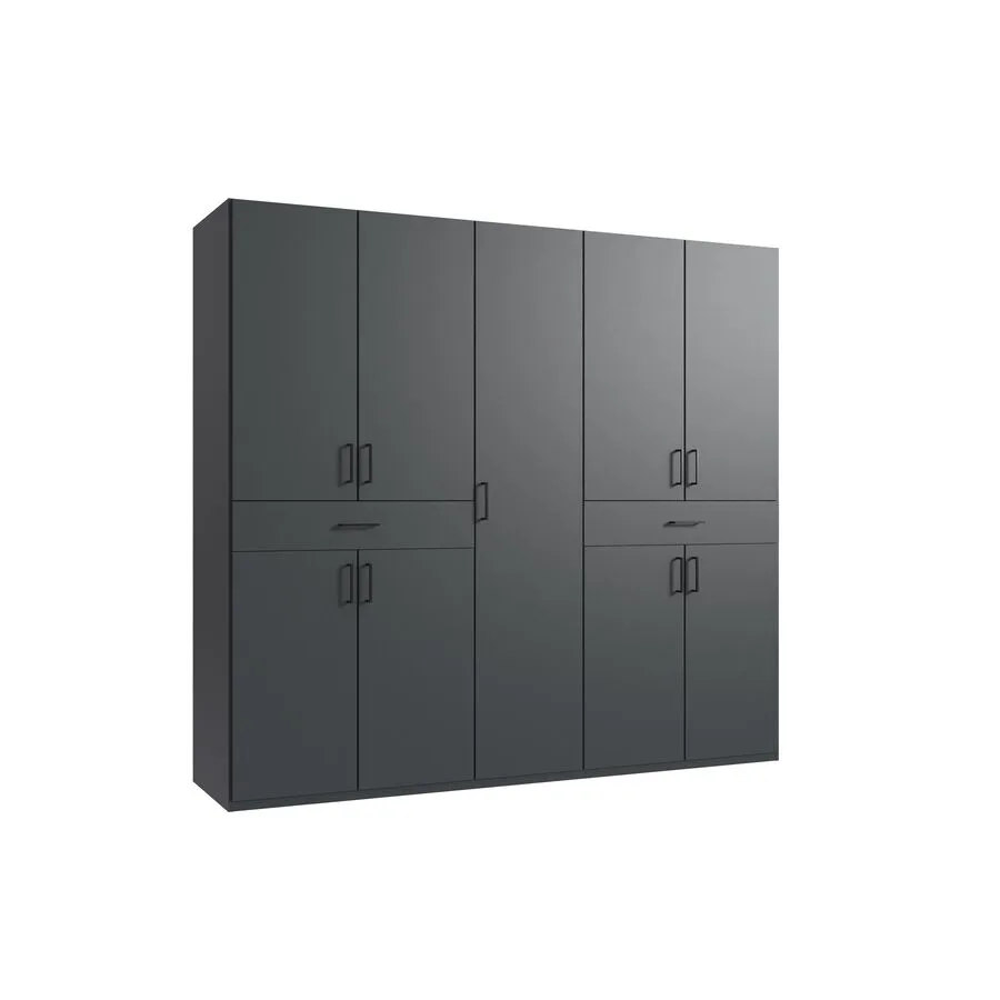 Kleiderschrank Tiby graphit Holzwerkstoff B 225 cm