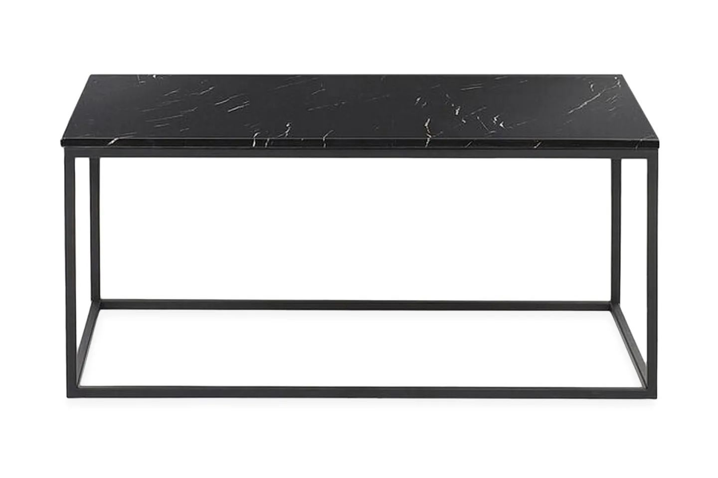 Barreras Soffbord 100 cm Marmormönster - Svart