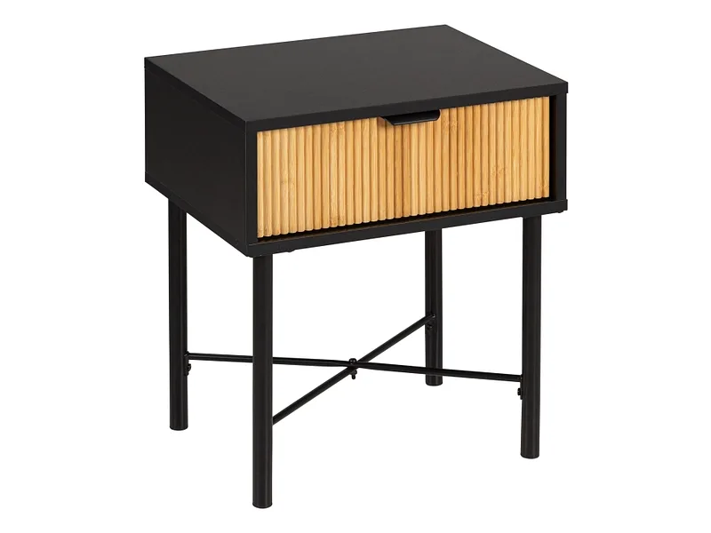 Nachttisch BAMBOO 1 Schublade 45x35x52cm schwarz