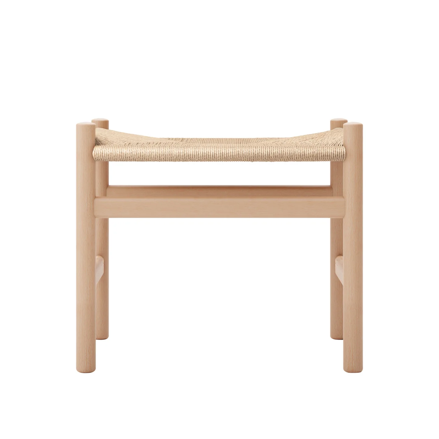 Carl Hansen - CH53, Bok, Oljad, Naturflätad, 39 cm - Fotpallar - Hans J. Wegner - Träfärgad - Papper/Trä