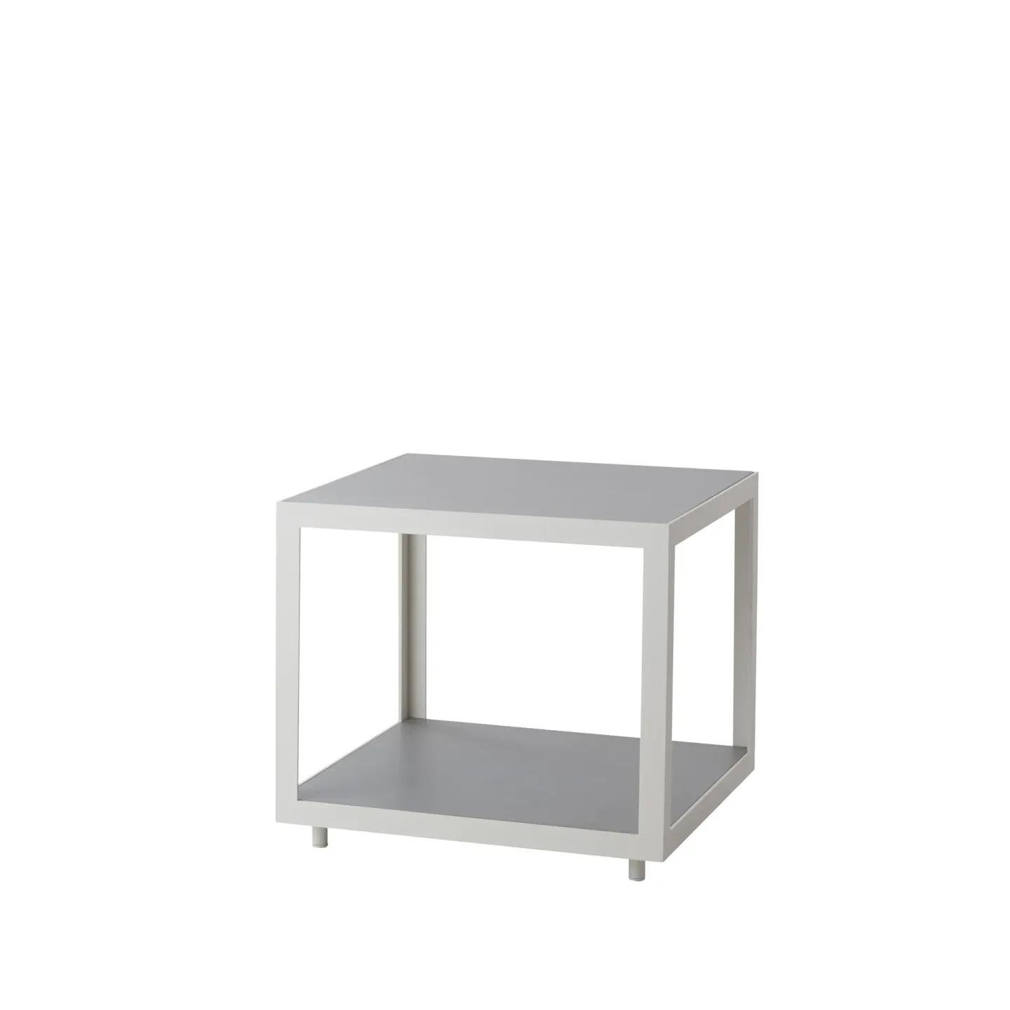 Cane-line Level sidobord Light grey, keramik, vitt stativ
