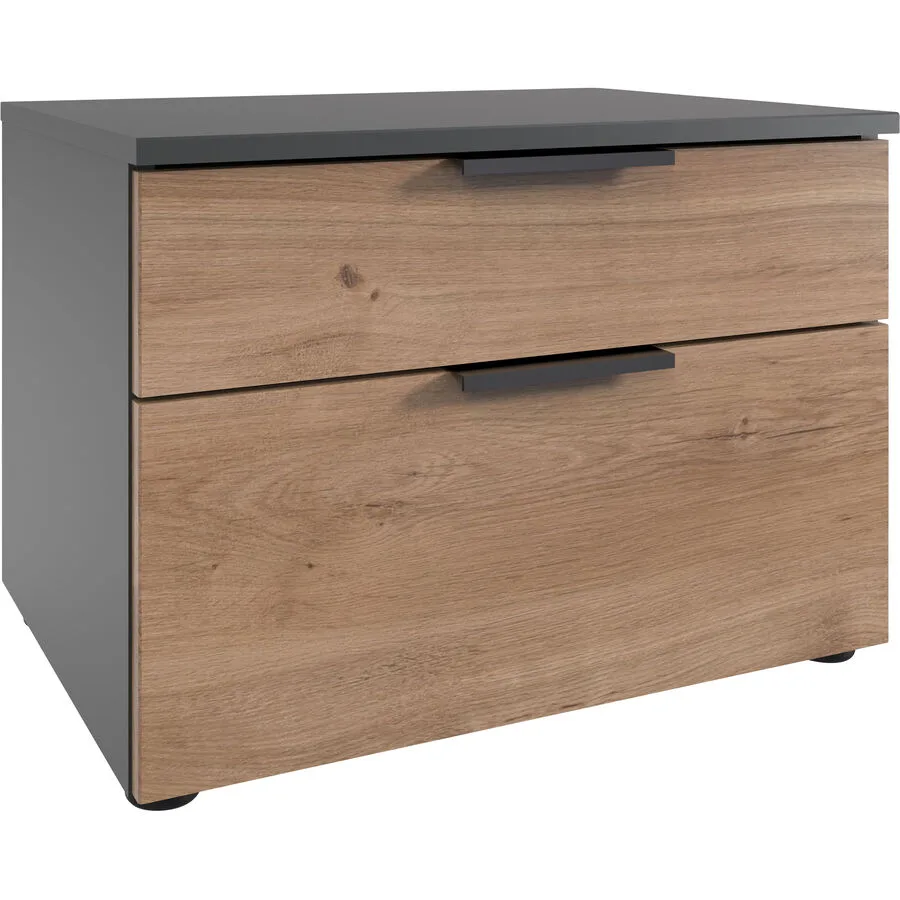 Kommode Sanko Plankeneiche/graphit Holzwerkstoff B 54 H 39 cm