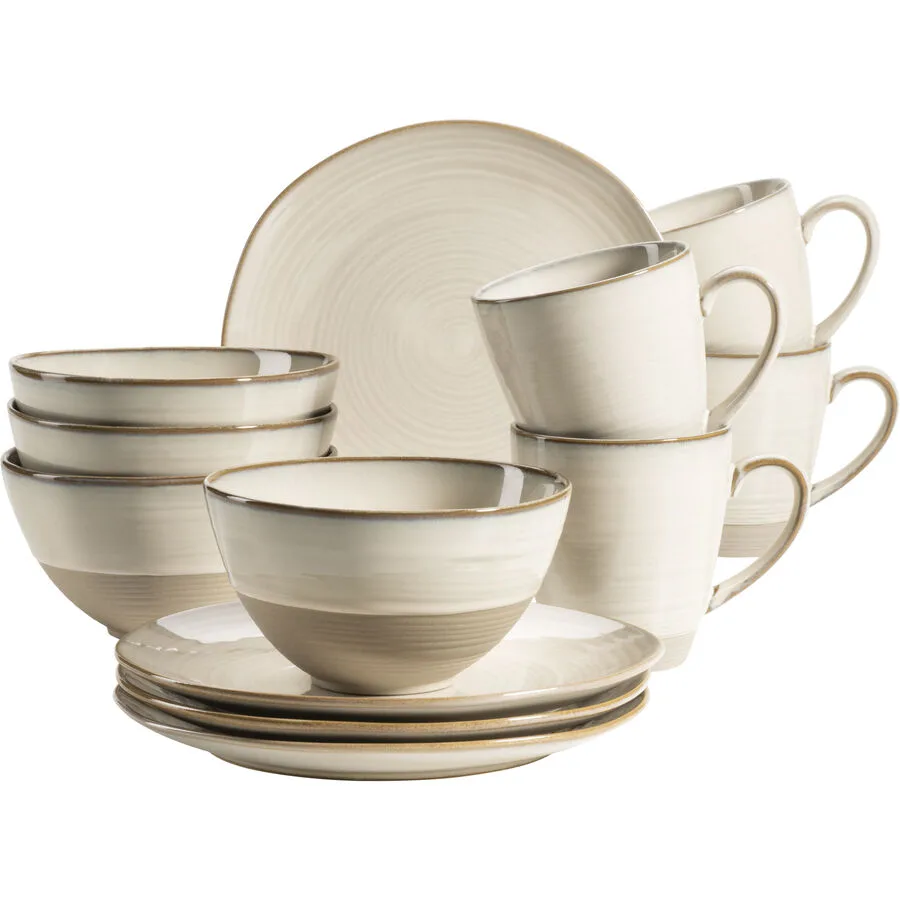 MÄSER Geschirr-Set Nottingham Beige Keramik