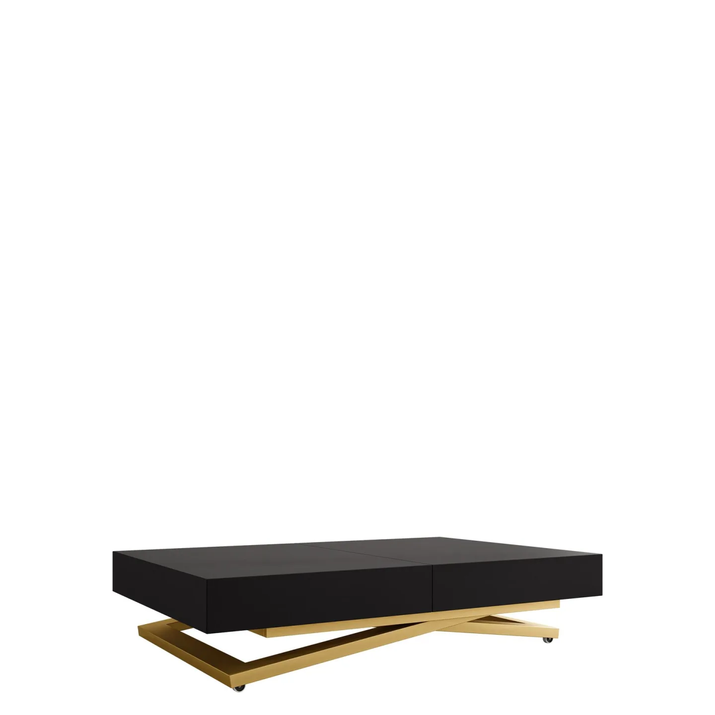 Avendi Soffbord förlängningsbart 200 cm - guld, svart