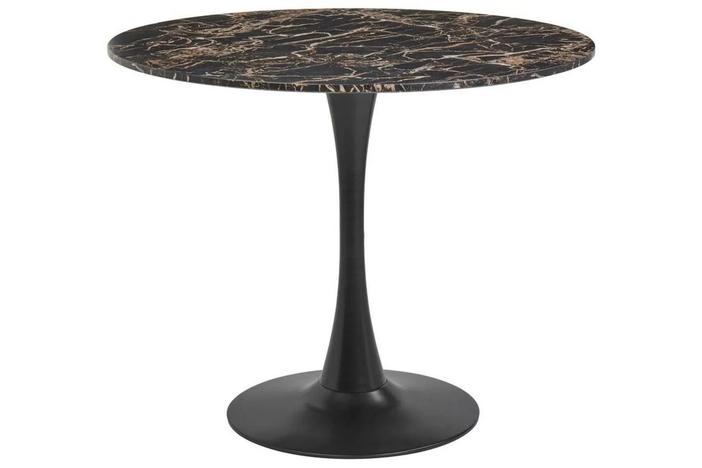 Calmar Matbord 90x74 cm Rund - Svart/Guld