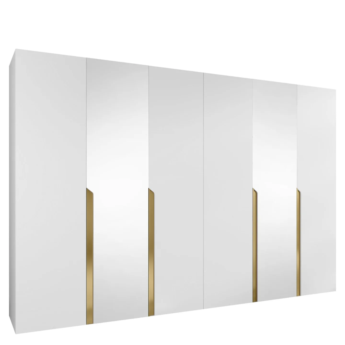 Milias Garderob med spegel 300x202 cm - vit