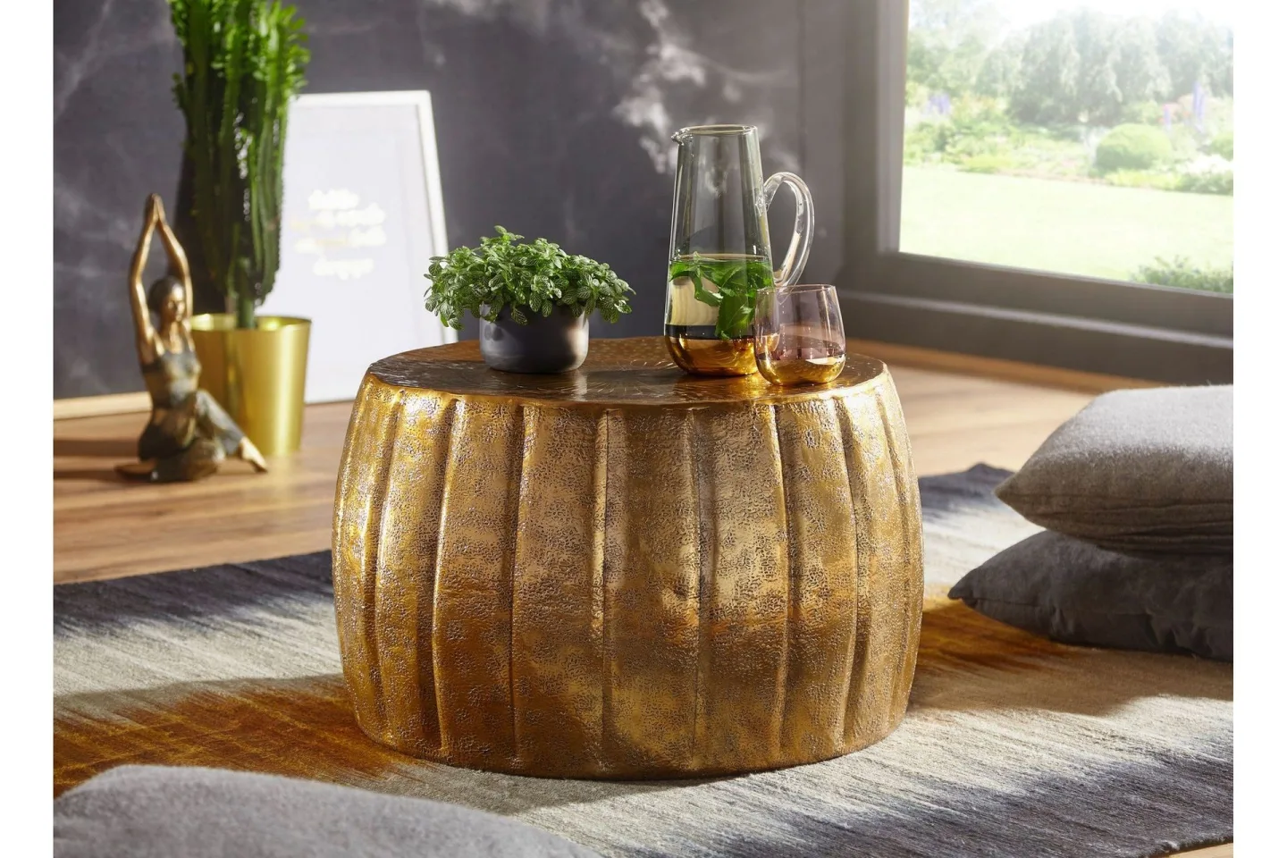 Dominoe Soffbord 60 cm Runt - Guld