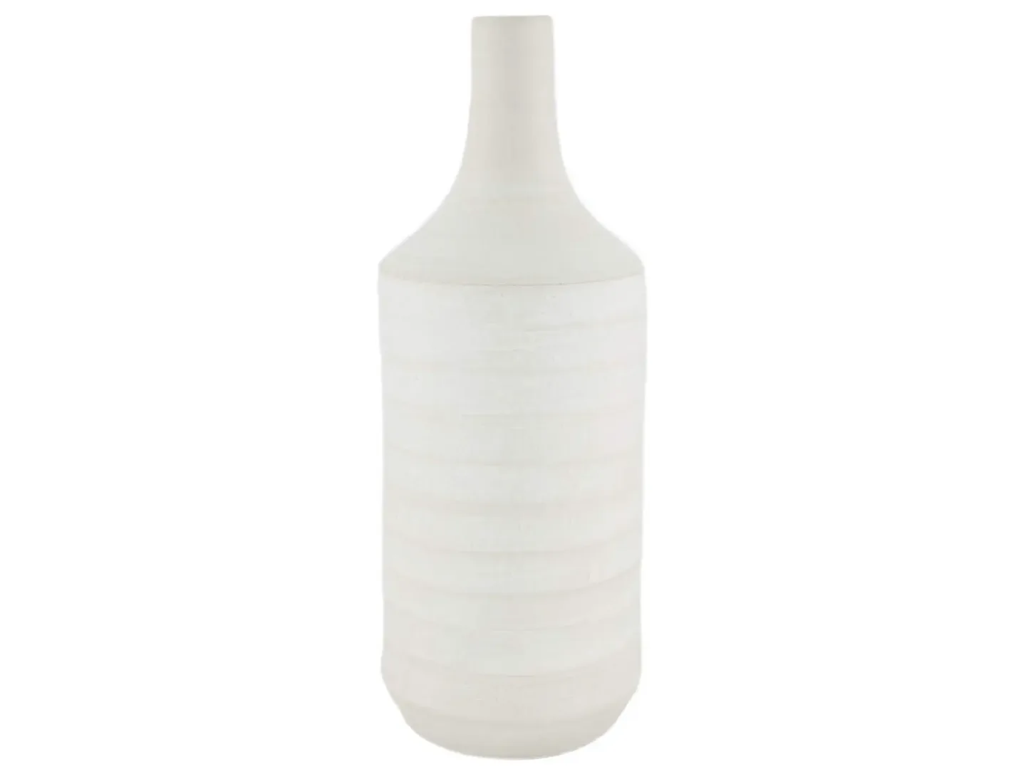 Decofinder Flasche Terracotta Weiss H: 38 cm | Schubiger Möbel