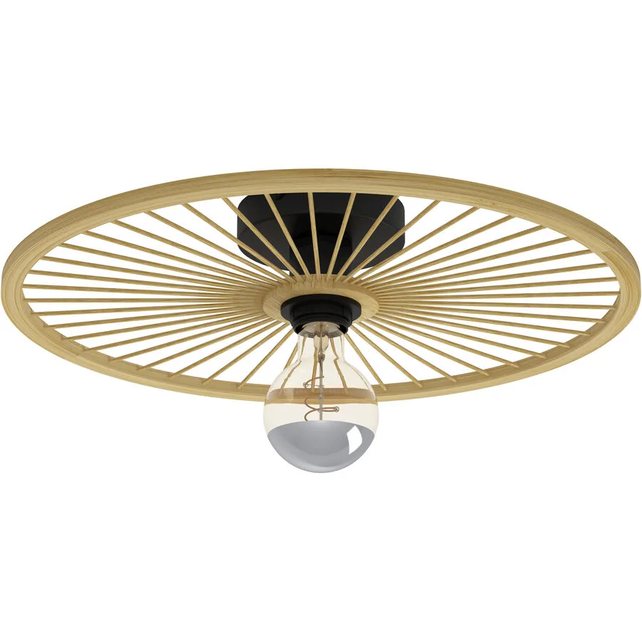 Eglo Deckenlampe Leominster Schwarz Stahl 9 cm