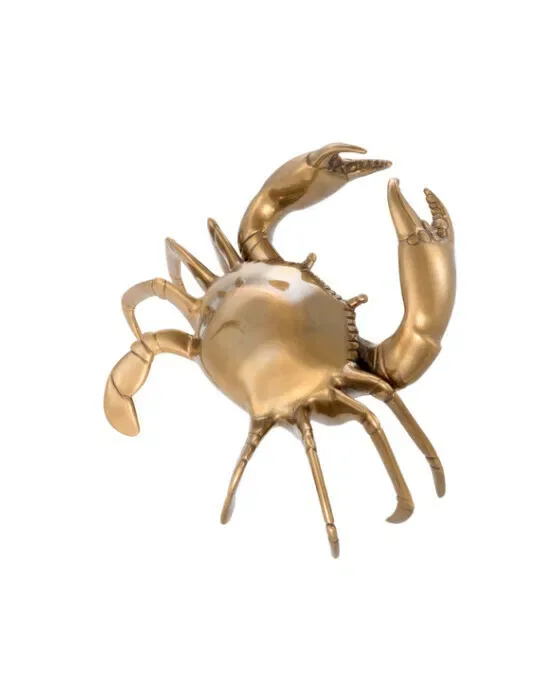 Krabbe dekoration antik messing