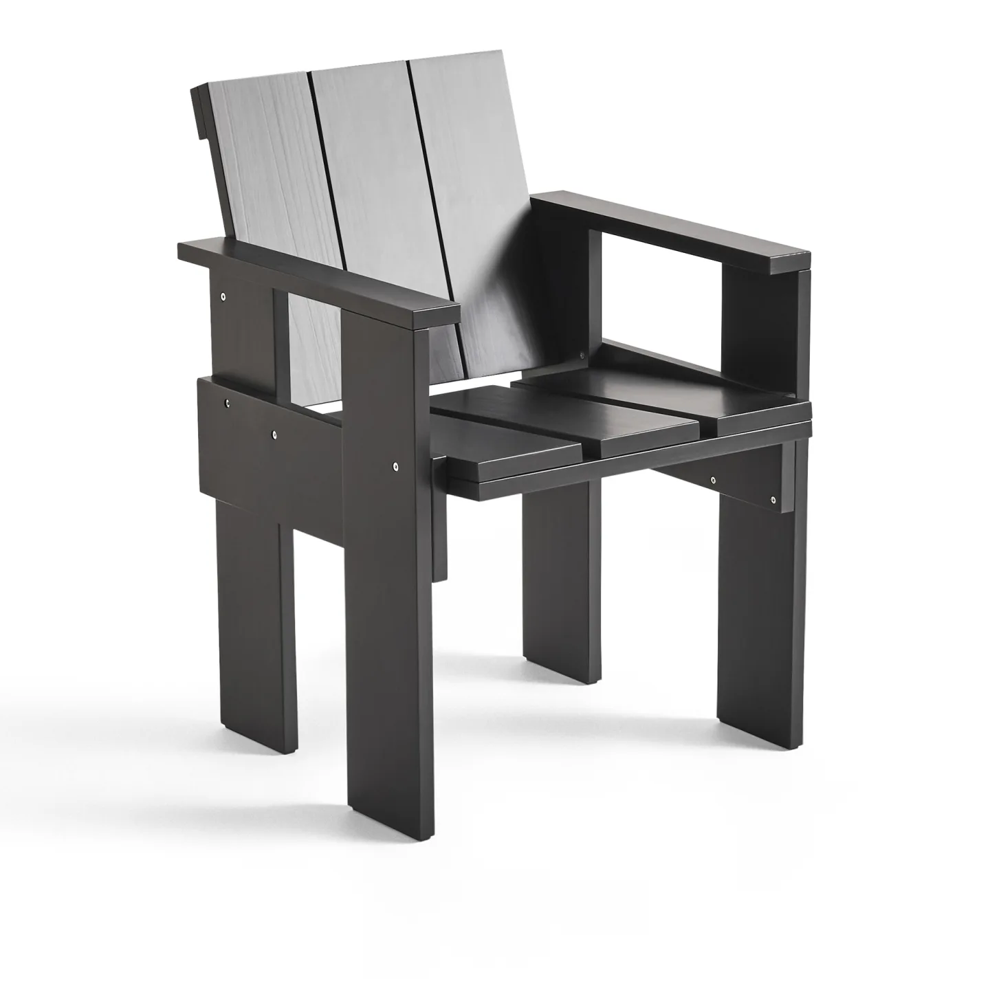 HAY - Crate Dining Chair / Black - Matstolar utomhus - Gerrit Rietveld - Svart - Trä