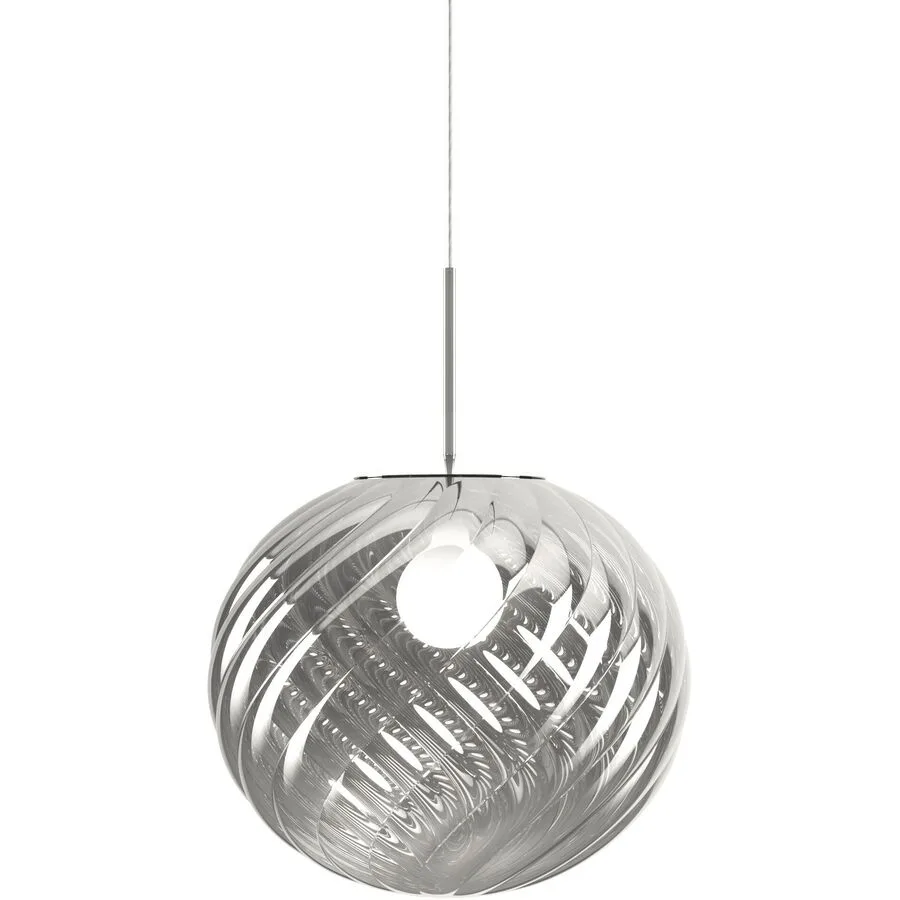 Tom Dixon Pendellampe Whirl Kunststoff silber 45cm - Material: Polycarbonat