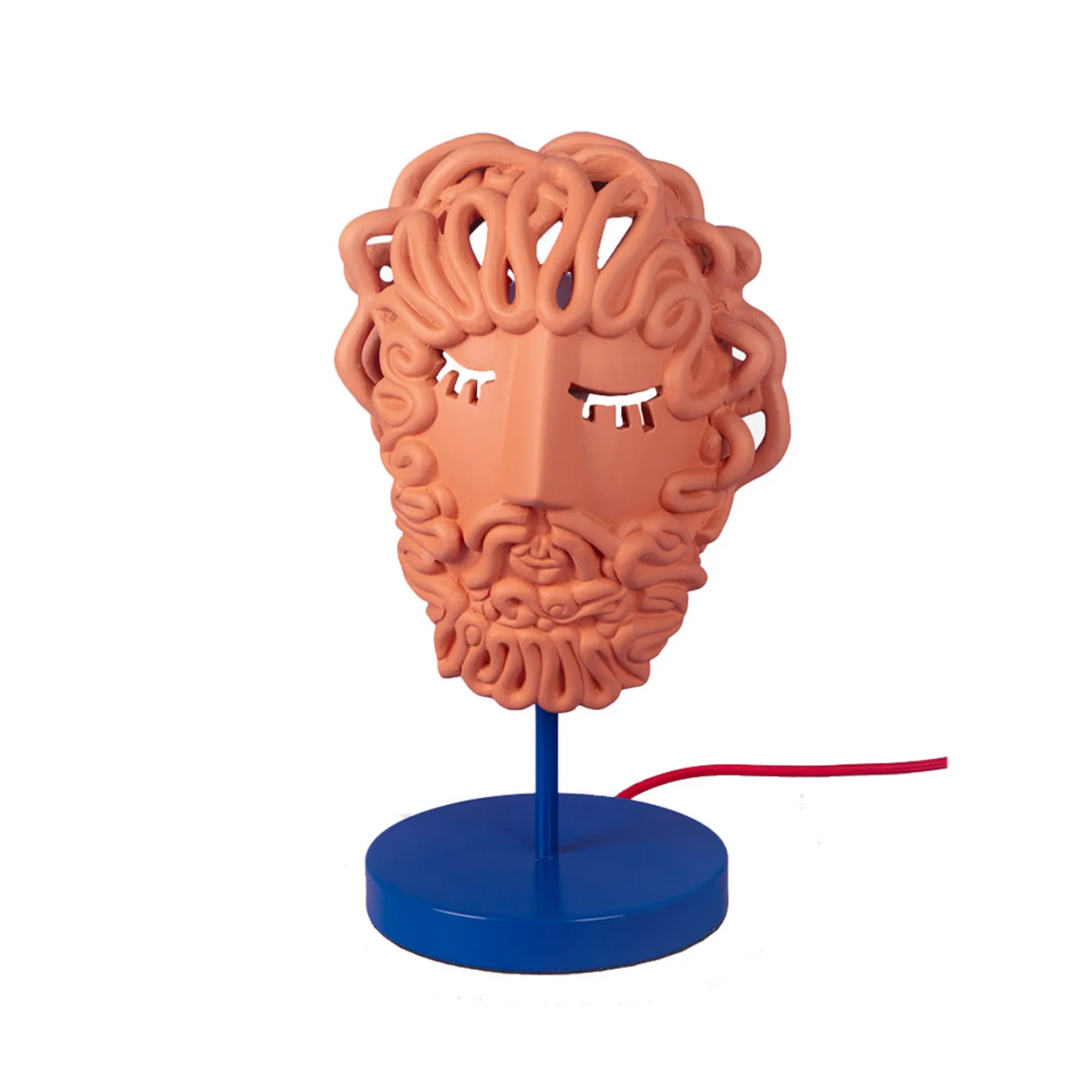 Ulysse Mask Tischleuchte Terracotta - Seletti - Wohnzimmer - Stein