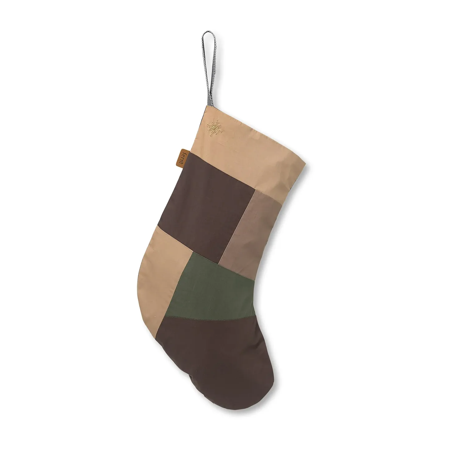 Ferm Living Patchwork julstrumpa multi